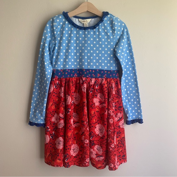 Matilda Jane Other - Matilda Jane Polka Dot Top Floral Bottom Dress Size 6